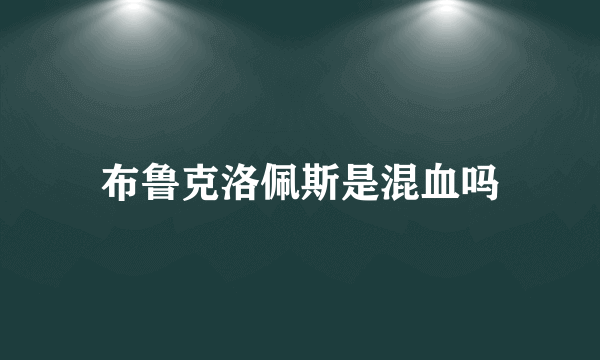 布鲁克洛佩斯是混血吗