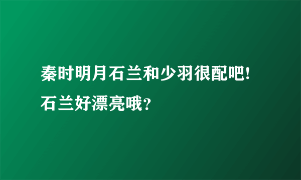 秦时明月石兰和少羽很配吧!石兰好漂亮哦？