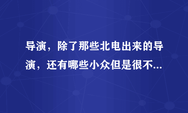 导演，除了那些北电出来的导演，还有哪些小众但是很不错的导演？