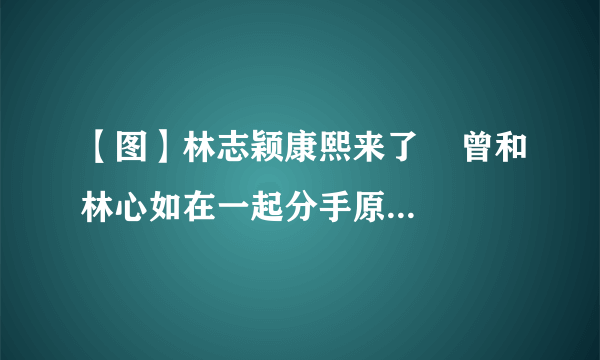 【图】林志颖康熙来了    曾和林心如在一起分手原因因为苏有朋