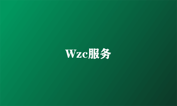 Wzc服务