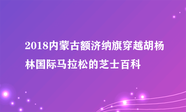 2018内蒙古额济纳旗穿越胡杨林国际马拉松的芝士百科