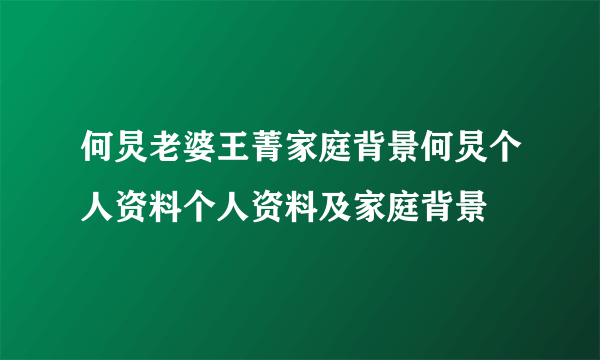 何炅老婆王菁家庭背景何炅个人资料个人资料及家庭背景