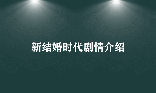 新结婚时代剧情介绍