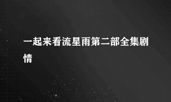 一起来看流星雨第二部全集剧情