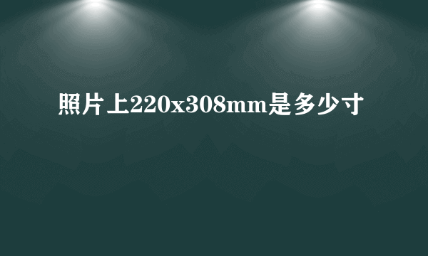 照片上220x308mm是多少寸