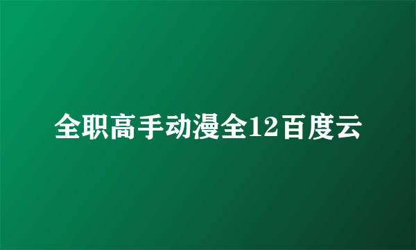 全职高手动漫全12百度云