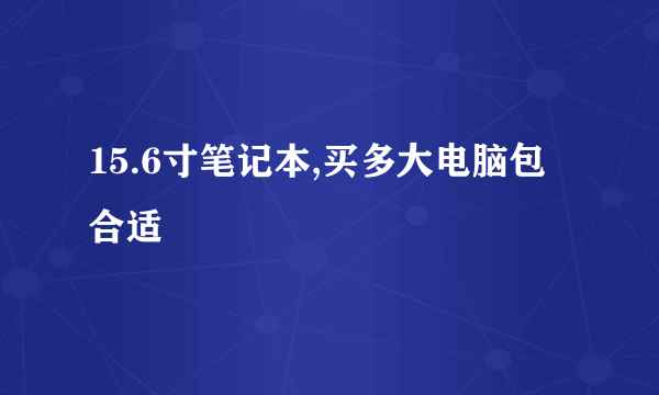 15.6寸笔记本,买多大电脑包合适