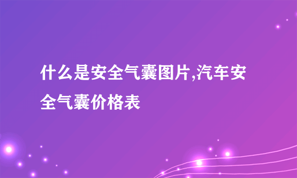 什么是安全气囊图片,汽车安全气囊价格表