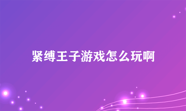 紧缚王子游戏怎么玩啊