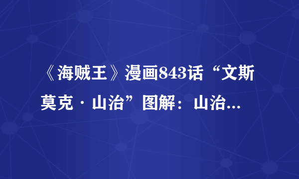 《海贼王》漫画843话“文斯莫克·山治”图解：山治和路飞开战