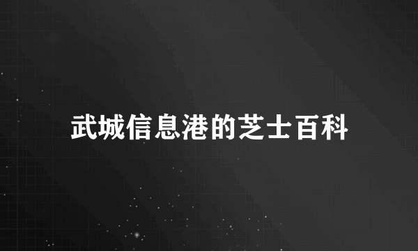 武城信息港的芝士百科