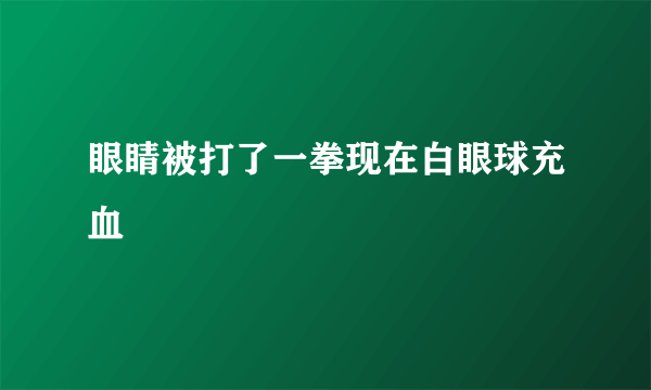 眼睛被打了一拳现在白眼球充血