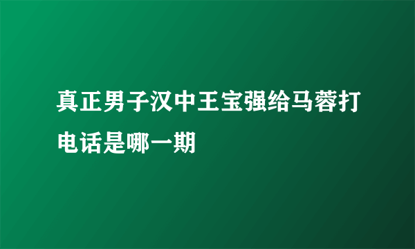 真正男子汉中王宝强给马蓉打电话是哪一期