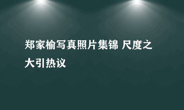 郑家榆写真照片集锦 尺度之大引热议