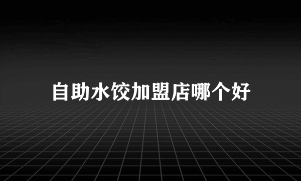 自助水饺加盟店哪个好