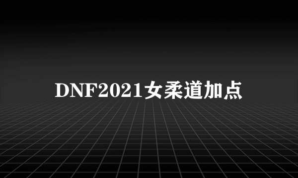 DNF2021女柔道加点