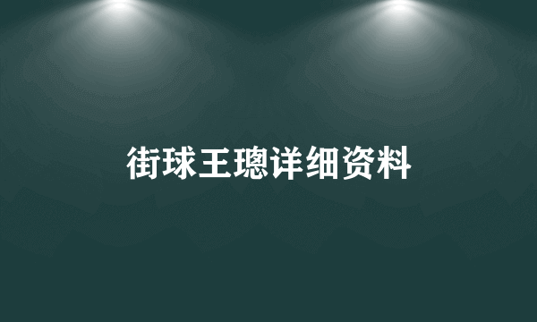 街球王璁详细资料