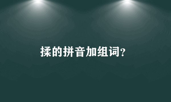 揉的拼音加组词？