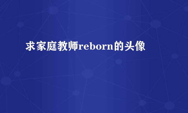 求家庭教师reborn的头像