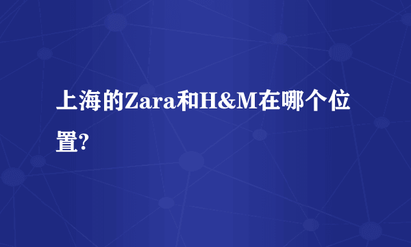 上海的Zara和H&M在哪个位置?