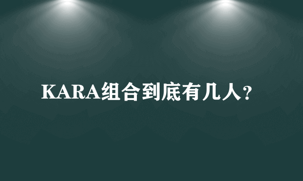 KARA组合到底有几人？