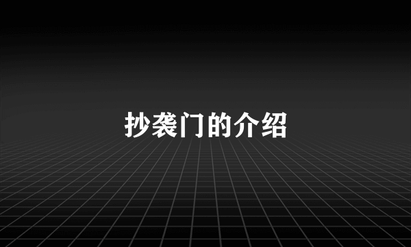 抄袭门的介绍