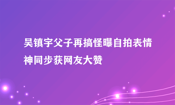 吴镇宇父子再搞怪曝自拍表情神同步获网友大赞