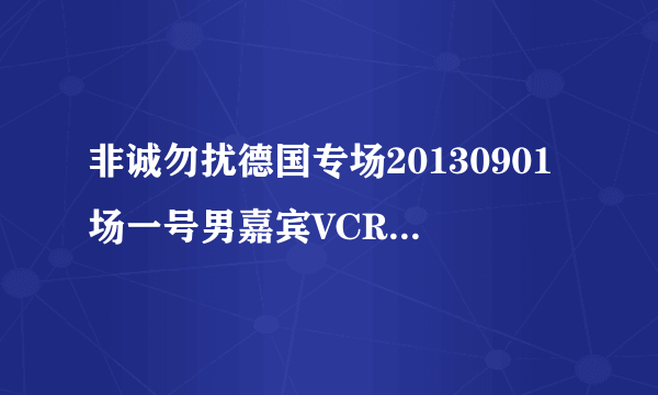 非诚勿扰德国专场20130901场一号男嘉宾VCR的背景音乐是什么？