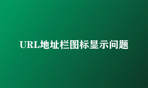 URL地址栏图标显示问题