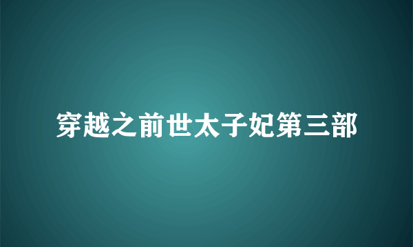 穿越之前世太子妃第三部