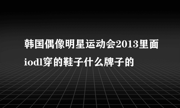 韩国偶像明星运动会2013里面iodl穿的鞋子什么牌子的