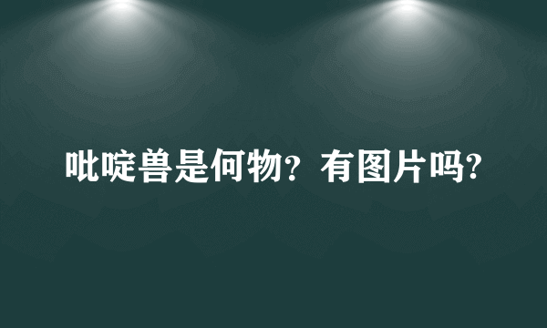 吡啶兽是何物？有图片吗?