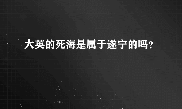 大英的死海是属于遂宁的吗？