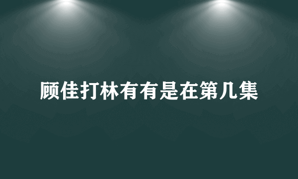 顾佳打林有有是在第几集