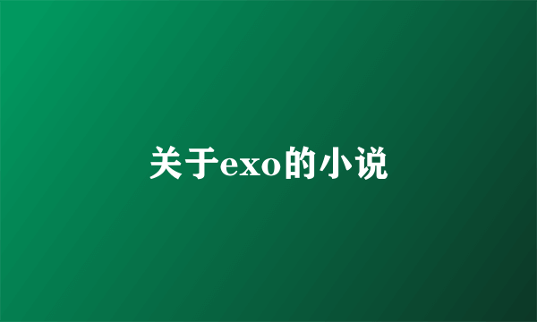 关于exo的小说