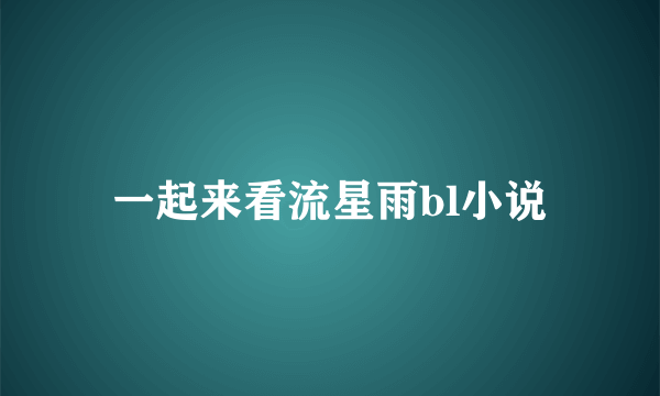 一起来看流星雨bl小说