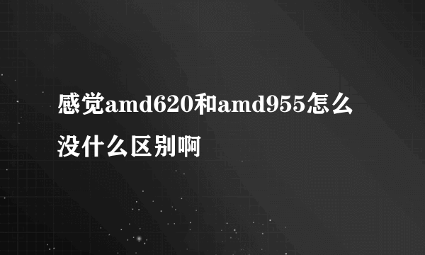 感觉amd620和amd955怎么没什么区别啊