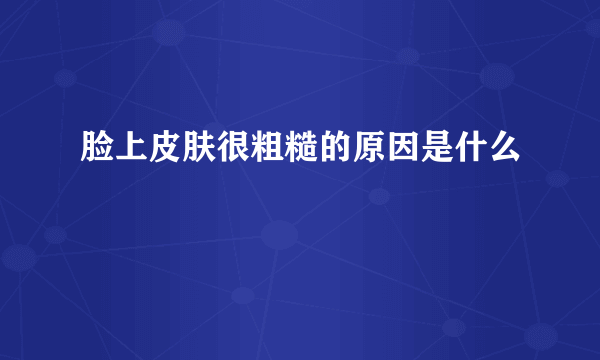 脸上皮肤很粗糙的原因是什么