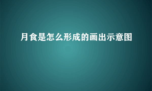 月食是怎么形成的画出示意图