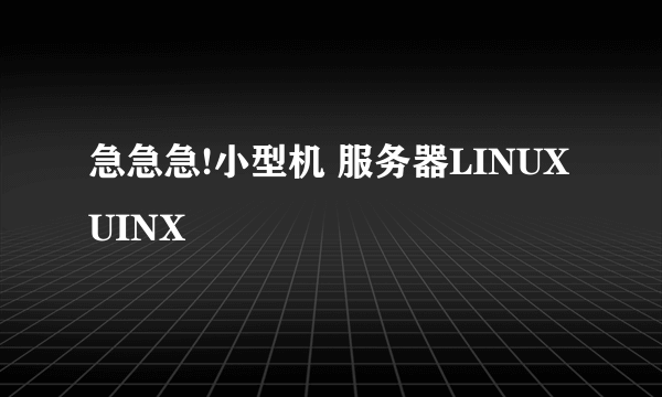 急急急!小型机 服务器LINUX UINX