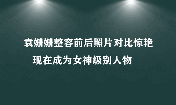 袁姗姗整容前后照片对比惊艳   现在成为女神级别人物