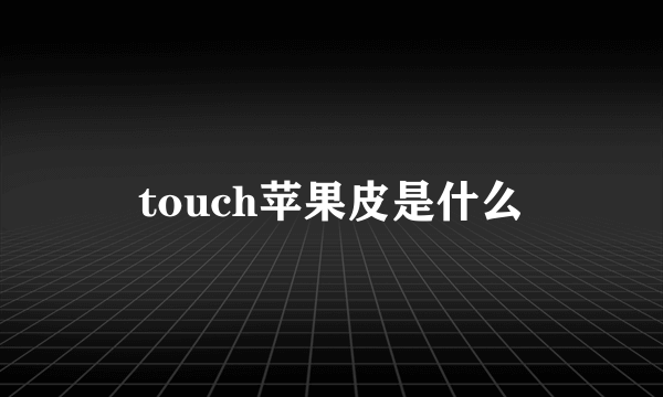 touch苹果皮是什么