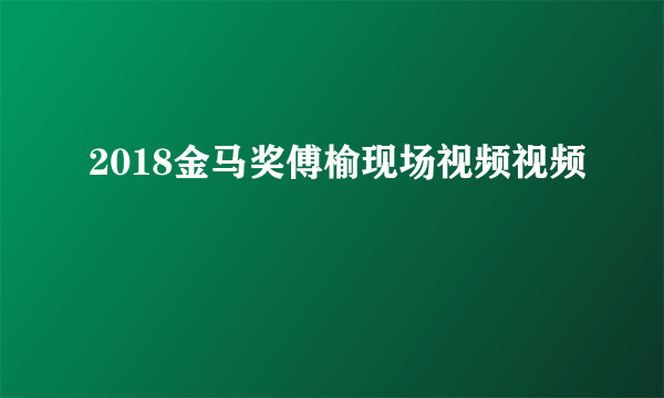 2018金马奖傅榆现场视频视频