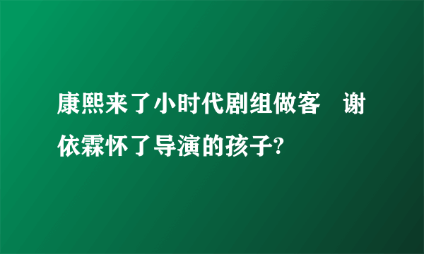 康熙来了小时代剧组做客   谢依霖怀了导演的孩子?