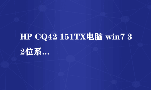 HP CQ42 151TX电脑 win7 32位系统 用着突然黑屏后提示显示器已停止工作并成功恢复 该怎么处理