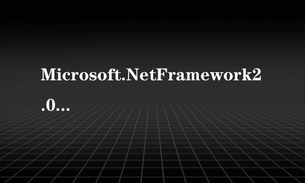 Microsoft.NetFramework2.0 的下载地址