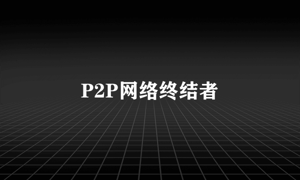 P2P网络终结者