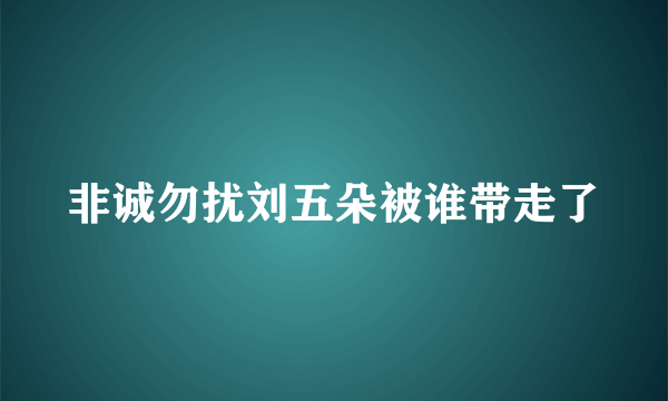 非诚勿扰刘五朵被谁带走了