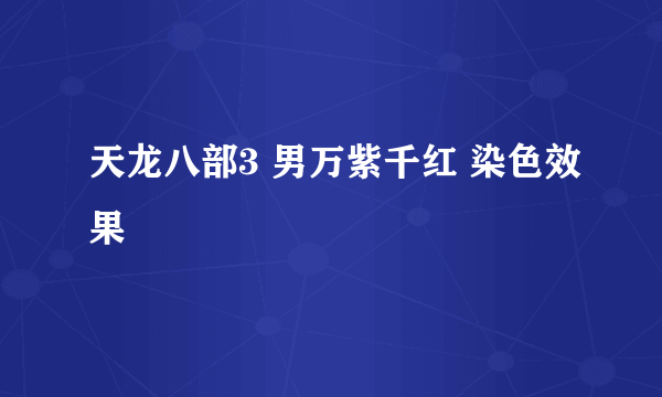 天龙八部3 男万紫千红 染色效果